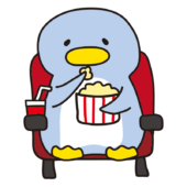 映画を観るペンギン