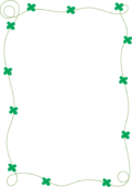 四葉のクローバーの枠（縦）