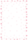 桃の花の枠2（縦）