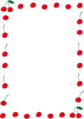 さくらんぼの枠（縦）