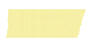 短く切った黄色いマスキングテープ