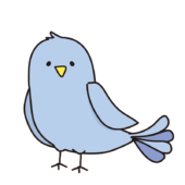 休んでいる青い鳥