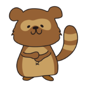 げんこつ山の手遊びをするタヌキ1