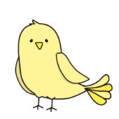 休んでいる黄色い鳥