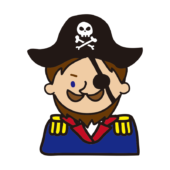 眼帯をした海賊の船長