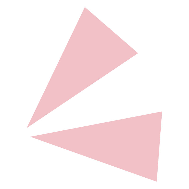 目立たせる三角のピンクの飾りの無料(フリー)イラスト | かわいい手描きの無料素材「てがきっず」保育園・小学校・介護施設にぴったりのフリー素材イラスト