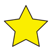 シンプルな黄色い星1