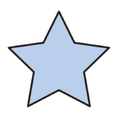 シンプルな青い星1