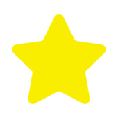 角が丸くなっている黄色い星2