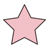 シンプルなピンクの星1