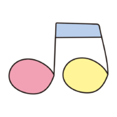 カラフルな音符1