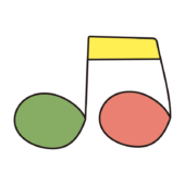 カラフルな音符2