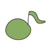 カラフルな音符（緑）