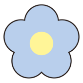 シンプルな青い花1