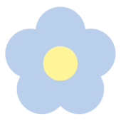 シンプルな青い花2