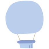 シンプルな青い気球2