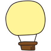 シンプルな黄色い気球1