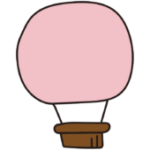 シンプルなピンク色の気球1