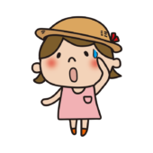 暑がって汗をかく子供（女の子）