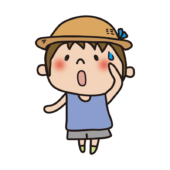 暑がって汗をかく子供（男の子）