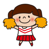 応援するチアリーダーの女の子2