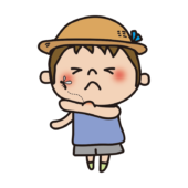 蚊に刺された子供（男の子）
