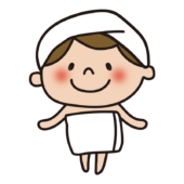 お風呂上がりの子供（女の子）