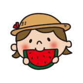 スイカを食べる子供（女の子1）