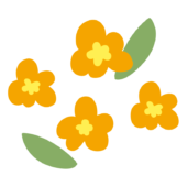 オレンジ色の小花