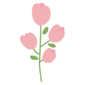 ピンク色の小花