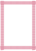 ピンク色のチェックのマスキングテープの枠