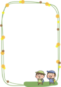男の子の遠足の枠（縦）