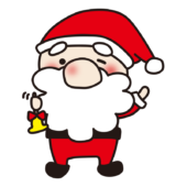 ベルを鳴らすお鼻の大きなサンタクロース