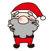 顔が黒くなったお鼻の大きなサンタクロース