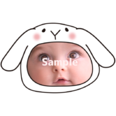 【顔はめ】垂れ耳うさぎのかぶりもの／兎・干支