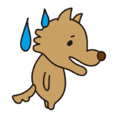 落ち込んでいる怖くないオオカミ