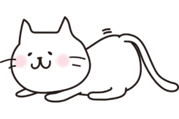 お尻をふりふりして獲物を狙う白い猫