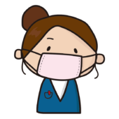 マスクをしているお局さん