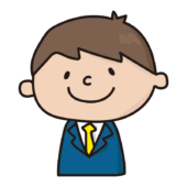 笑顔の新入社員の男の子