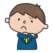 悩む新入社員の男の子
