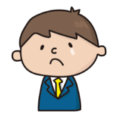 泣く新入社員の男の子