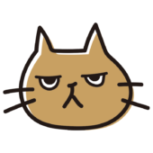 不機嫌な猫の顔マネをするゆるいねこ