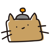 ロボットみたいな顔になったゆるいねこ