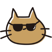 サングラスをかけているゆるいねこ