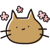 喜ぶゆるいねこ