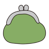 緑色のがま口財布