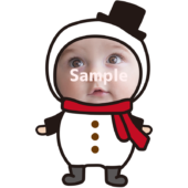【顔はめ】全身雪だるま