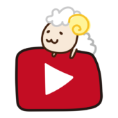 再生ボタンに乗るヒツジ