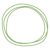 ぐるぐるしている3重の緑色の枠