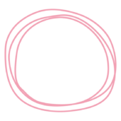 ぐるぐるしている3重のピンクの枠